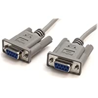 StarTech.com SCNM9FF - Cable de módem nulo Cruzado- 3 m- Gris